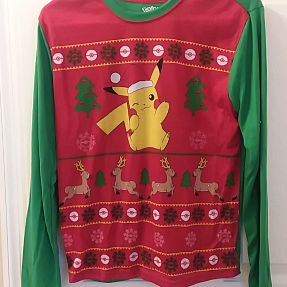 Pokeman long sleeve pajama top